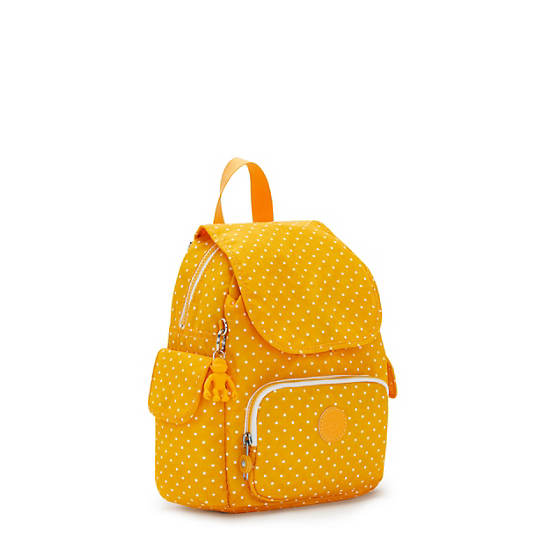 Kipling City Pack Mini Printed Backpack Backpacks Soft Dot Yellow | CA 2023EB